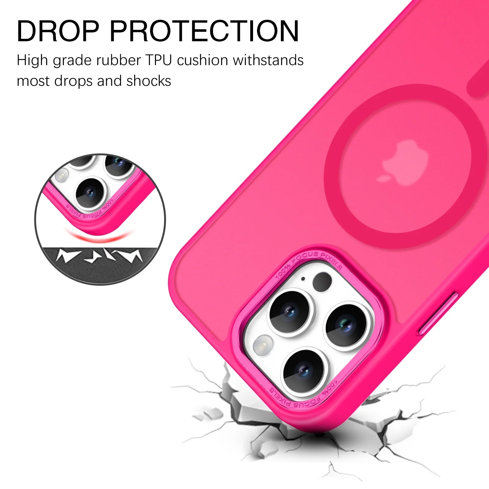 Case for Iphone 16 Pro Max Compatible with Mag-Safe 6.9" Metal Frame Slim Tpu Matte Shockproof Protective Cover