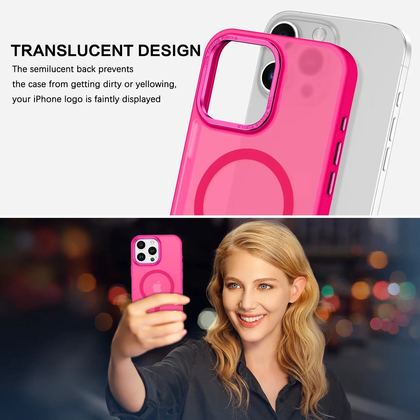Case for Iphone 16 Pro Max Compatible with Mag-Safe 6.9" Metal Frame Slim Tpu Matte Shockproof Protective Cover