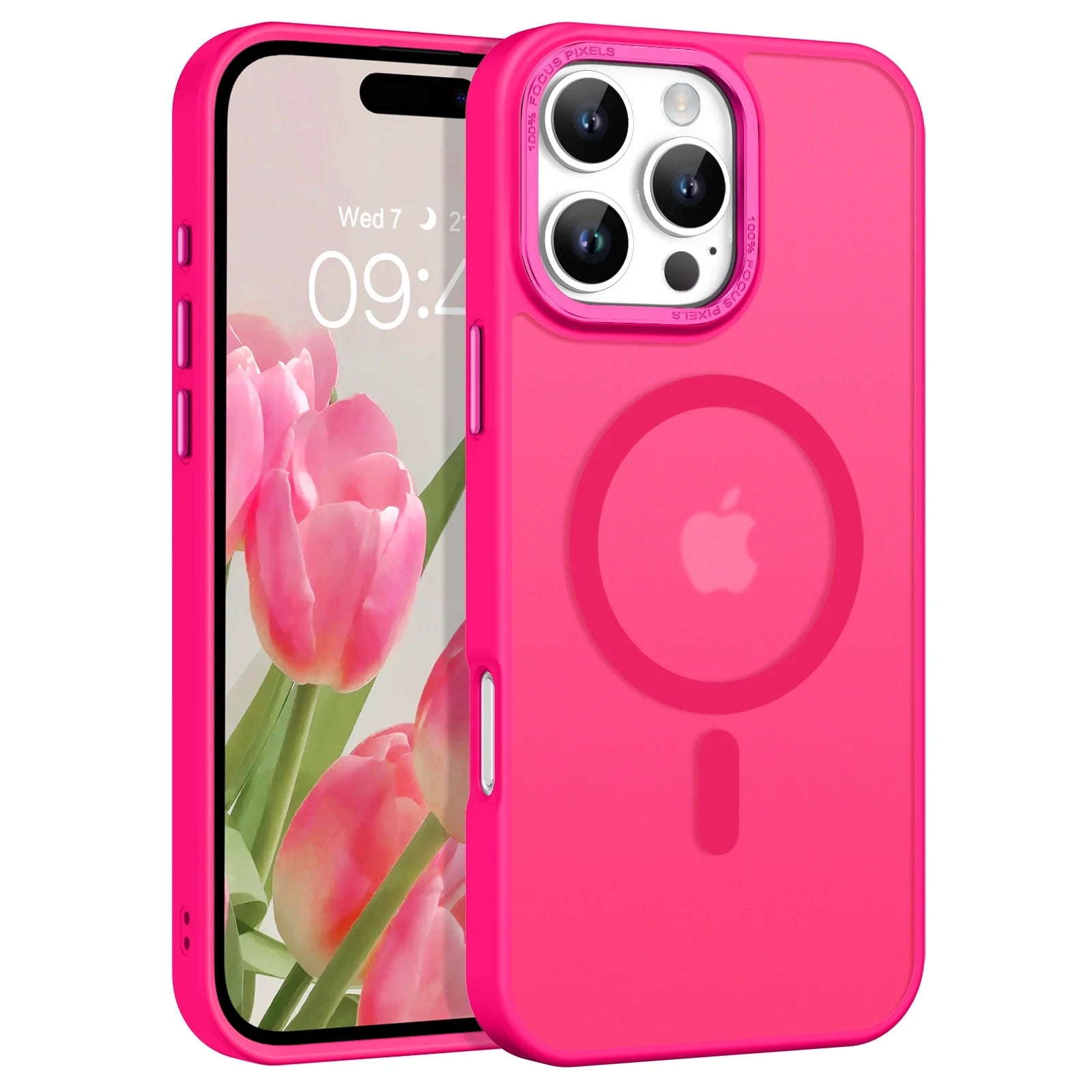 Case for Iphone 16 Pro Max Compatible with Mag-Safe 6.9" Metal Frame Slim Tpu Matte Shockproof Protective Cover