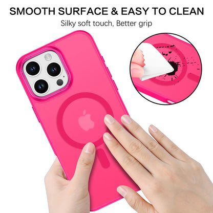 Case for Iphone 16 Pro Max Compatible with Mag-Safe 6.9" Metal Frame Slim Tpu Matte Shockproof Protective Cover